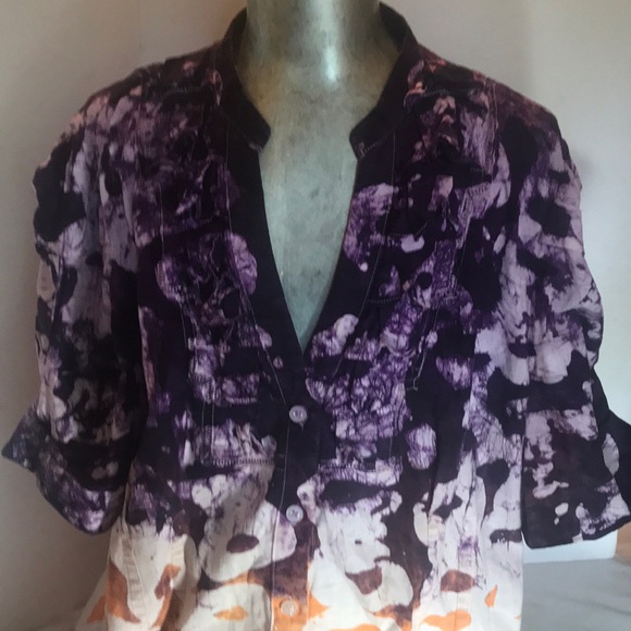 “NEXT” Custom Tie Dyed Woman’s Blouse . - Picture 2 of 13